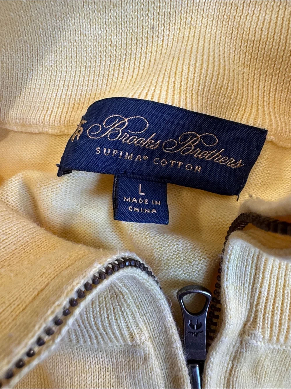 Brooks Brothers Yellow Half-Zip Sweater #565